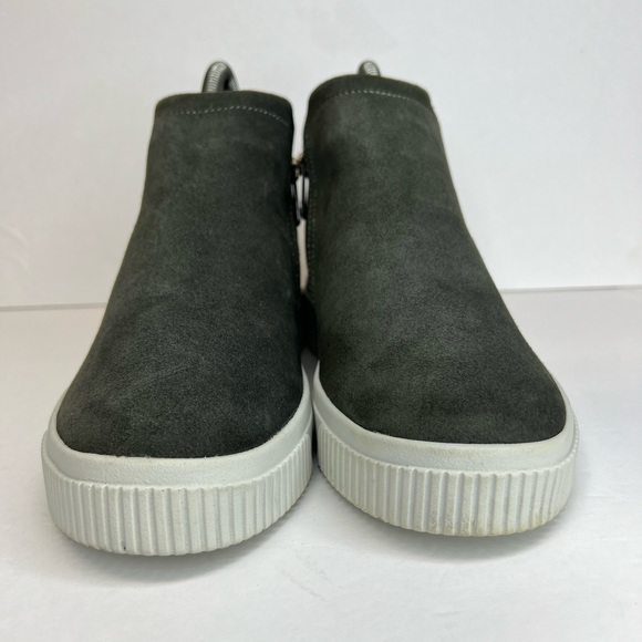 Ryka Vera 2 Womens Alpine Green/Deep Grey Suede Side Zip Wedge heel SNEAKER BOOT - Picture 3 of 15